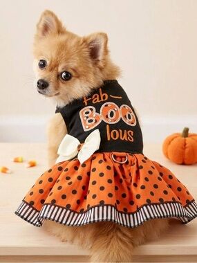 Doggie Design Fall Halloween Dog Harness Dress XS NWT
